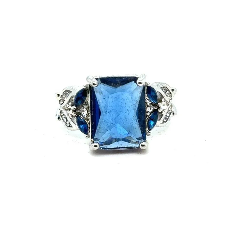 Silver‎ Blue Ring
